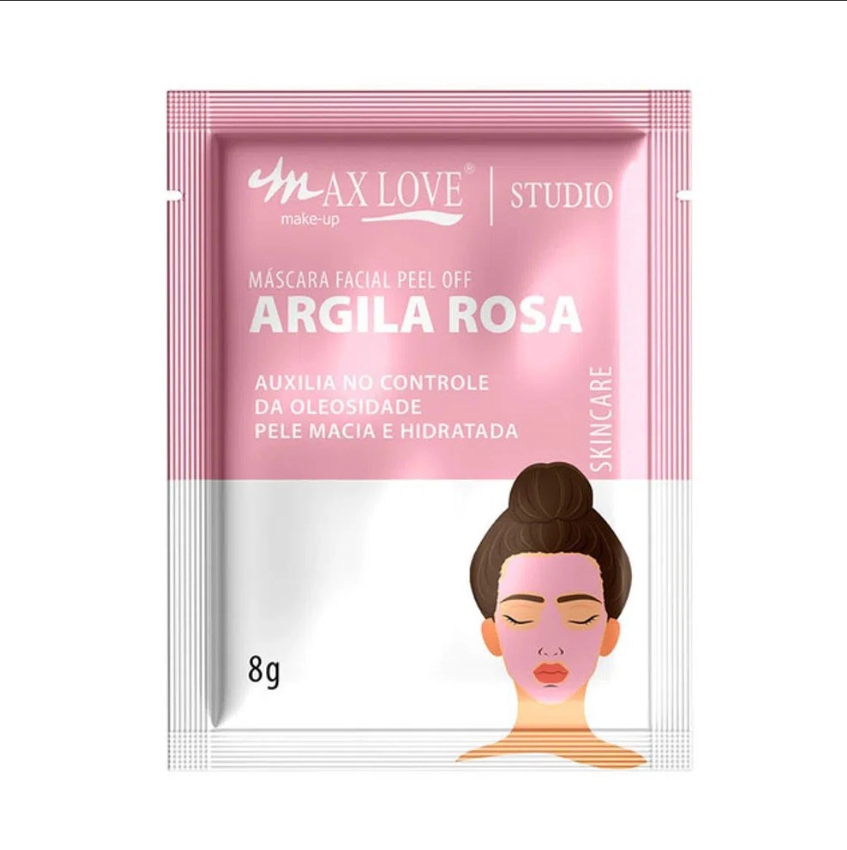 MASCARA FACIAL ARGILA ROSA SACHE - MAX LOVE