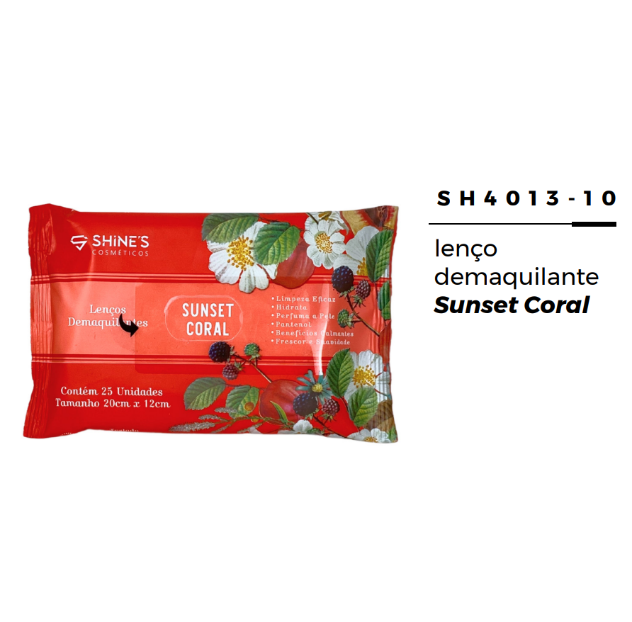 LENCO DEMAQUILANTE SUNSET CORAL - SHINE'S - Imagem 2