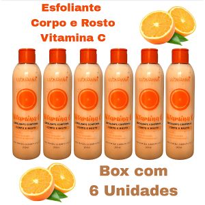 BOX ESFOLIANTE CORPORAL VITAMINA C 200ML CORPO E ROSTO ( BOX COM 6 UNIDADES ) - LUDURANA