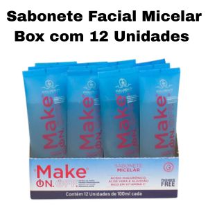 BOX SABONETE FACIAL MICELAR MAKE ON OFF (BOX COM 12 UNI ) 100 ML - PHALLEBEAUTY