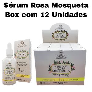 BOX SERUM FACIAL ROSA MOSQUETA ( BOX COM 12 UNIDADES ) - PHALLEBEAUTY
