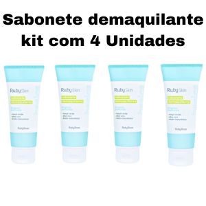 KIT SABONETE DEMAQUILANTE RUBY SKIN ( KIT COM 4 UNIDADES ) - RUBY ROSE