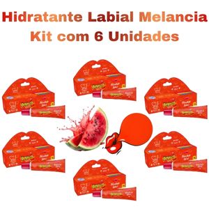 KIT HIDRATANTE LABIAL BABASOUL MELANCIA ( KIT COM 6 UNIDADES ) - SOUL