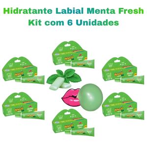 KIT HIDRATANTE LABIAL BABASOUL MENTA FRESH ( KIT COM 6 UNIDADES ) - SOUL